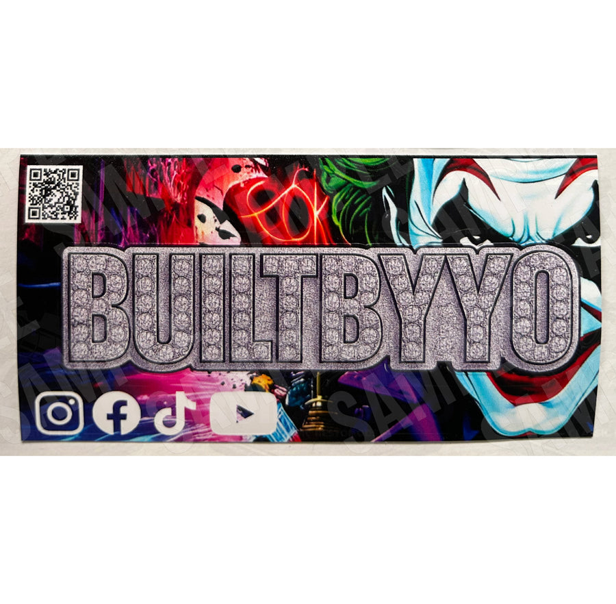 Built By Yo – Diamond Joker Sticker (4"x2")  Matte Kiss-Cut Vinyl