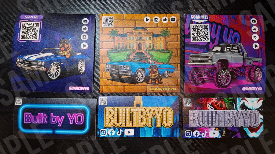 Built By Yo – Sticker Pack (6-Pack Collection) Matte Kiss-Cut Vinyl – All 4"x2" or 4"x4"